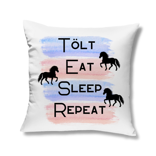 Islandpferde Kopfkissen Tölt, Eat, Sleep, Repeat