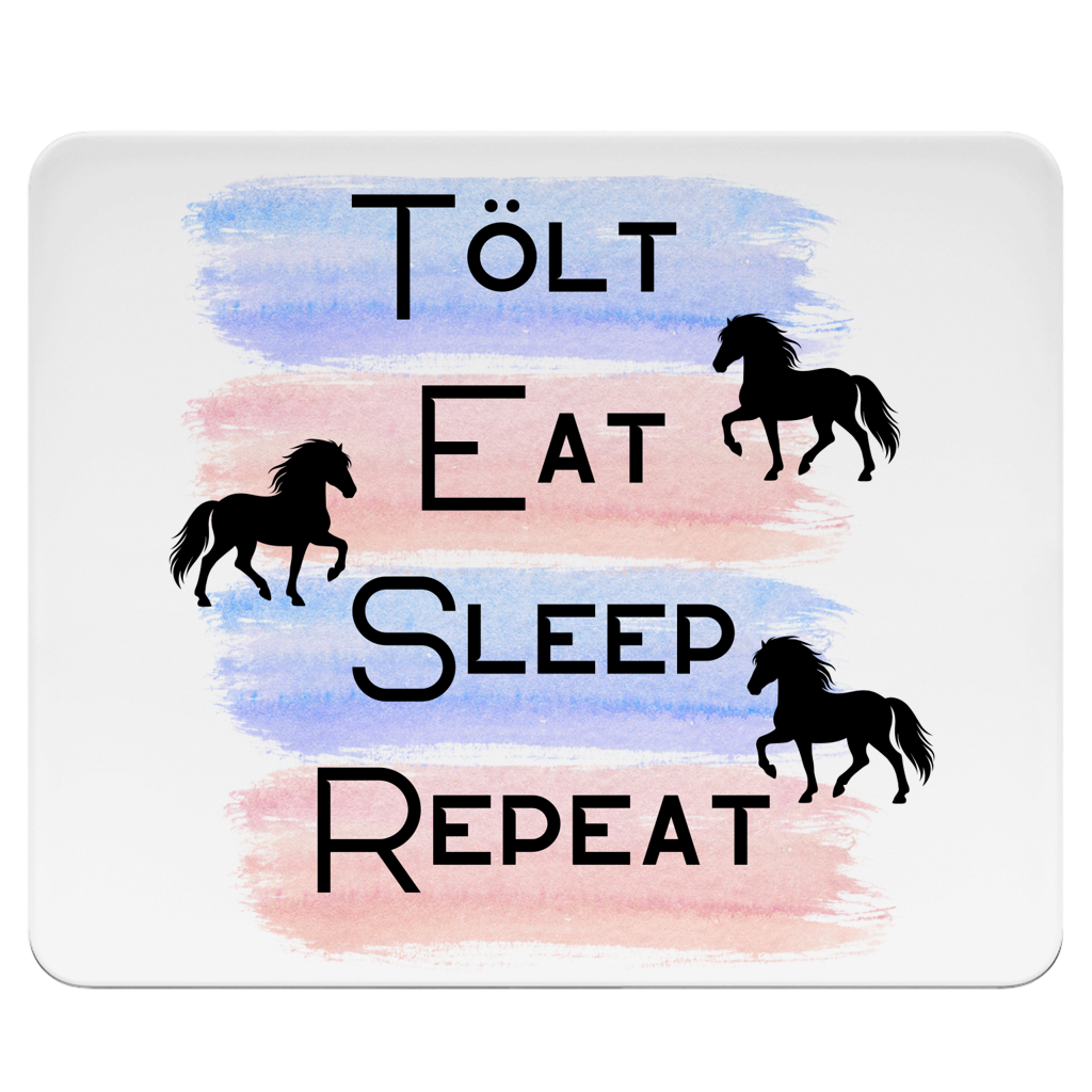 Islandpferde Mousepad Tölt, Eat, Sleep, Repeat