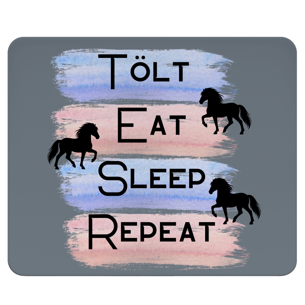 Islandpferde Mousepad Tölt, Eat, Sleep, Repeat