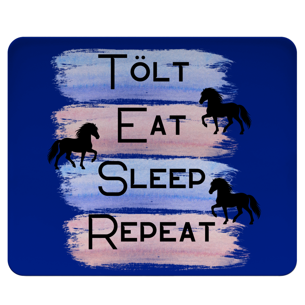 Islandpferde Mousepad Tölt, Eat, Sleep, Repeat