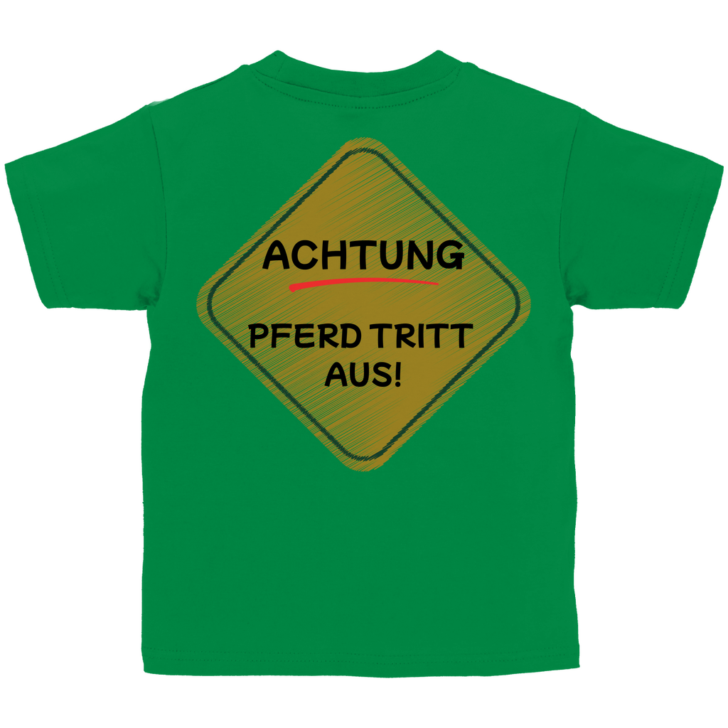 Hobby Horse / Reiter Kinder T-Shirt "Pferd tritt aus"