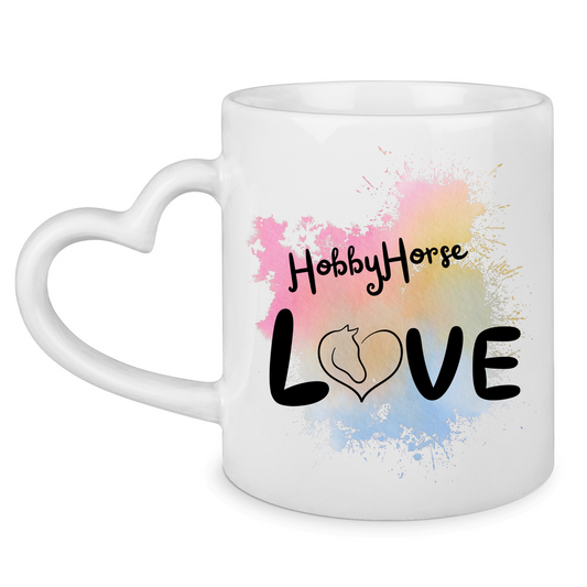 Tasse mit Herzhenkel Hobby Horse LOVE