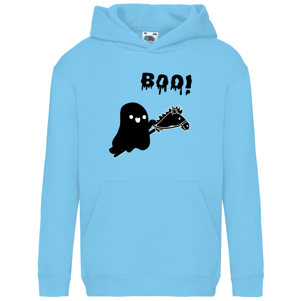 Halloween Hobby Horse Kids Hoodie BOO