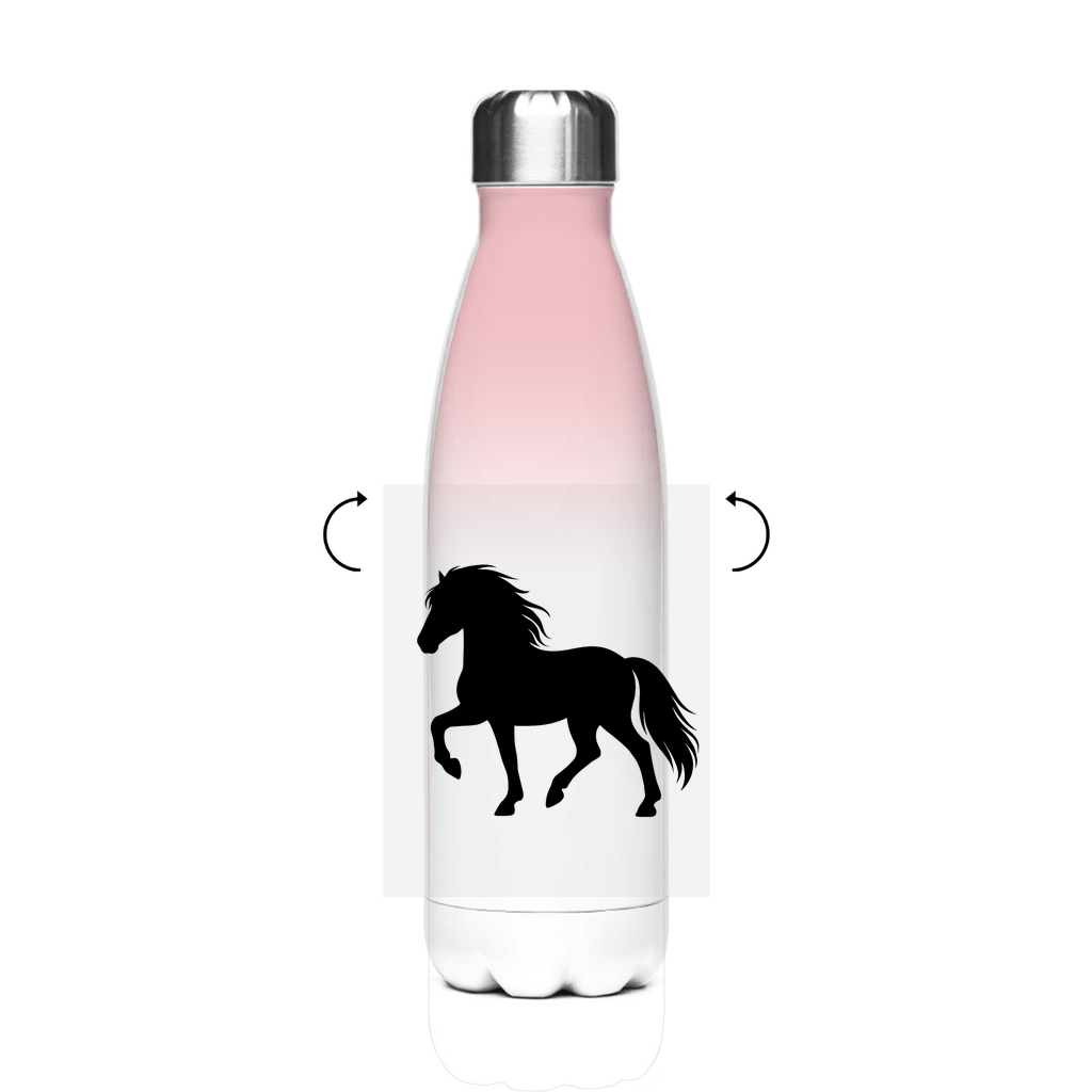 Edelstahl-Thermoflasche Islandpferd Tölt (personalisierbar)