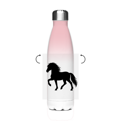 Edelstahl-Thermoflasche Islandpferd Tölt (personalisierbar)