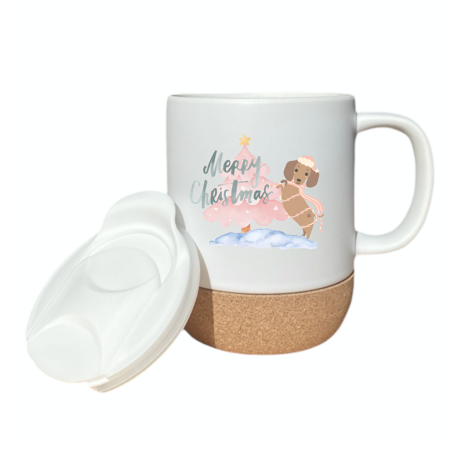 Dackel-Liebe Weihnachtsbaum Korktasse