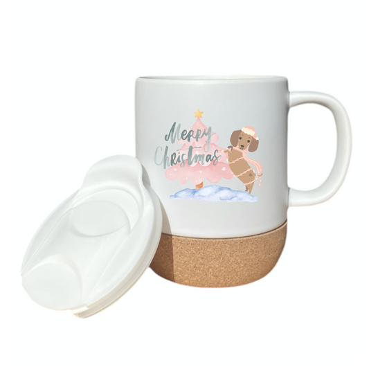 Dackel-Liebe Weihnachtsbaum Korktasse