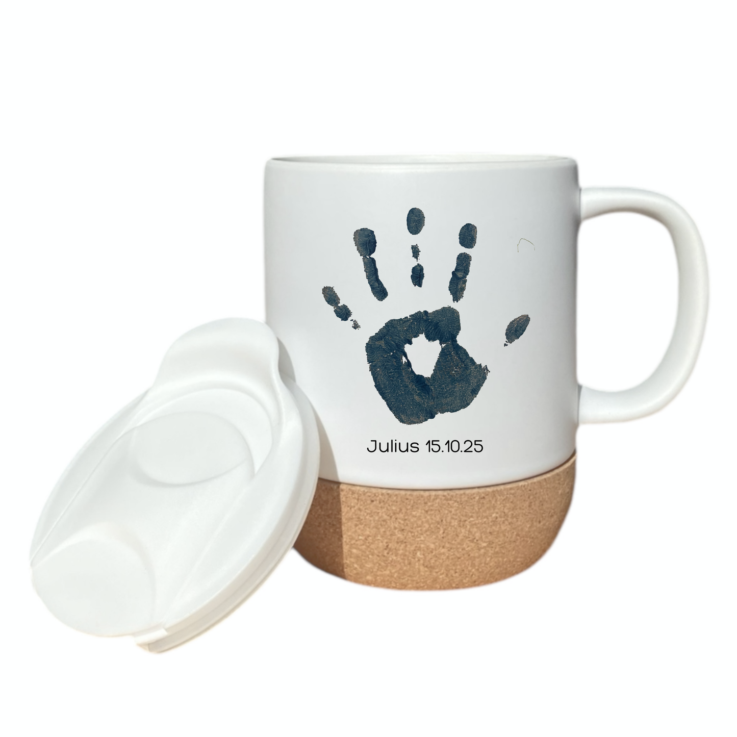 Korktasse mit Deckel - eigenes Bild hochladen - kostenlose Designanfrage