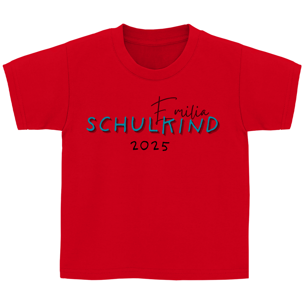 Schulkind T-Shirt zur Einschulung 2025 - Schulkind SCHRIFT