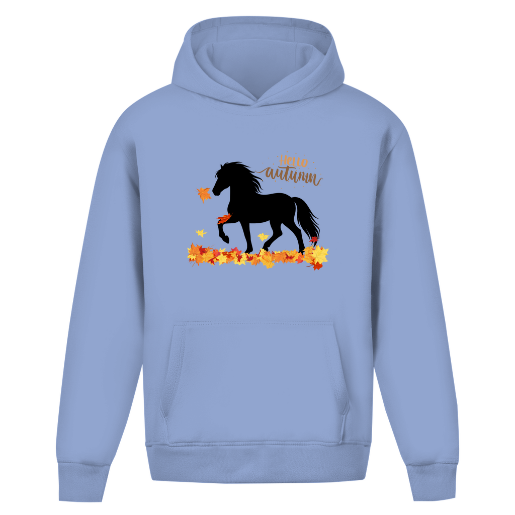 Oversize Islandpferde Hoodie ohne Kordel - Islandpferde Herbst