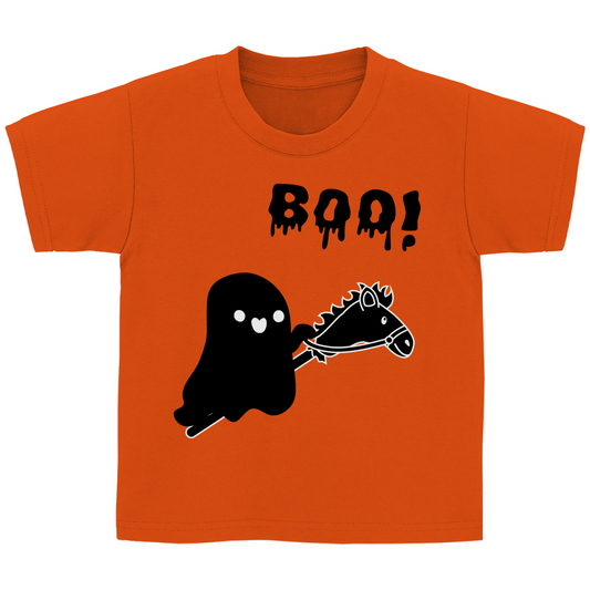 Halloween Hobby Horse Kinder T-Shirt BOO