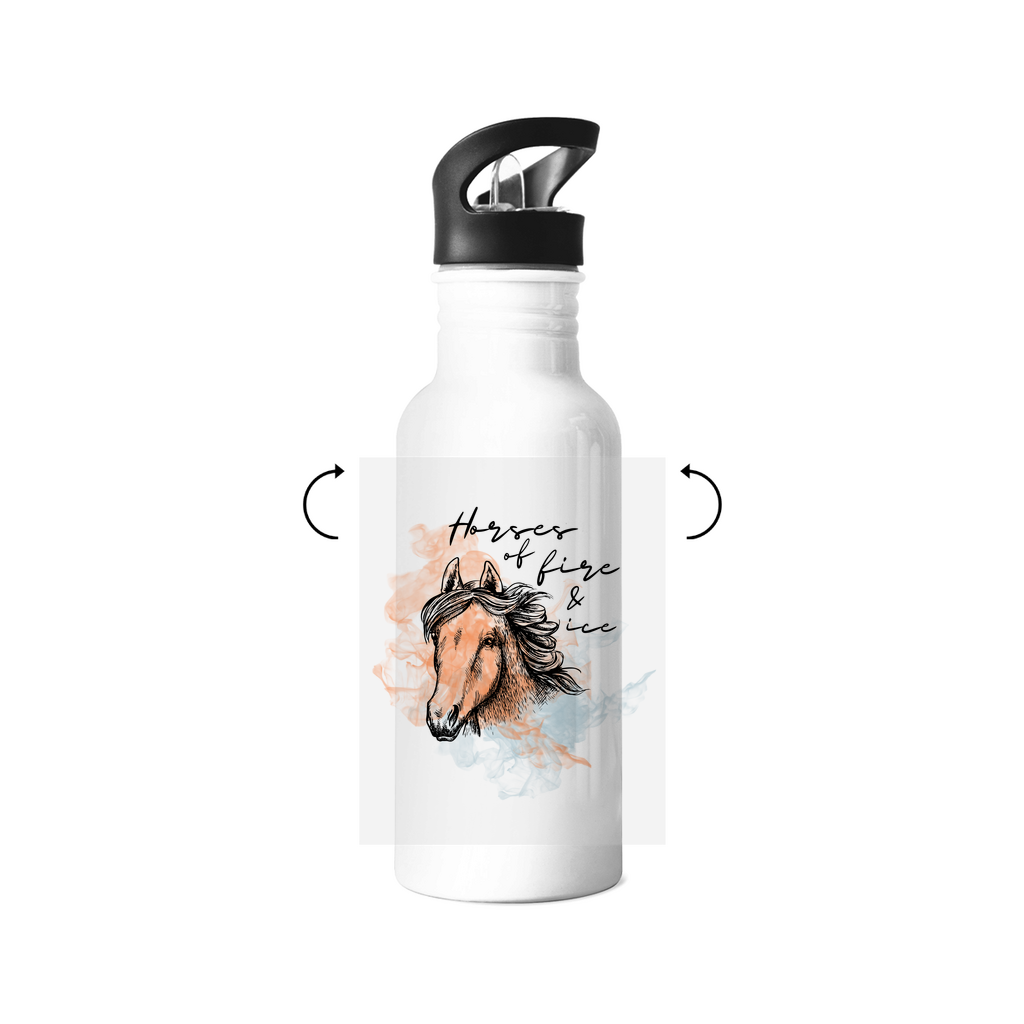 Edelstahl-Trinkflasche Islandpferde FIRE & ICE