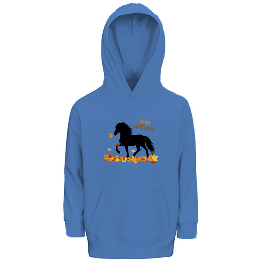Kinder Bio Hoodie Islandpferde Herbst