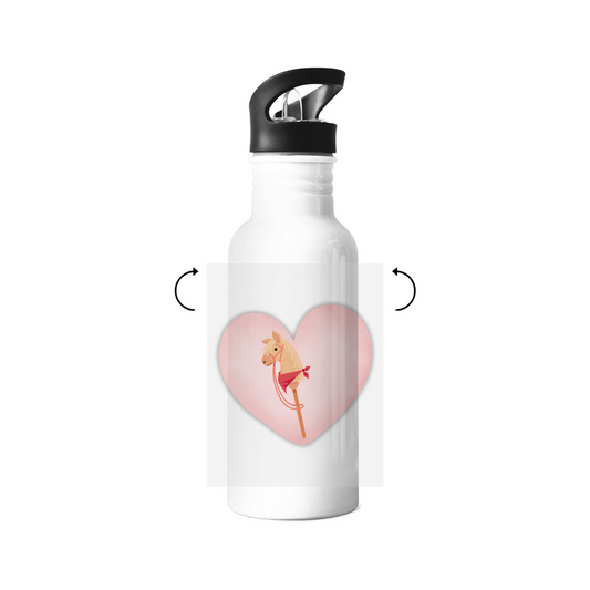 Edelstahl-Trinkflasche Hobby Horse HERZ (personalisierbar)