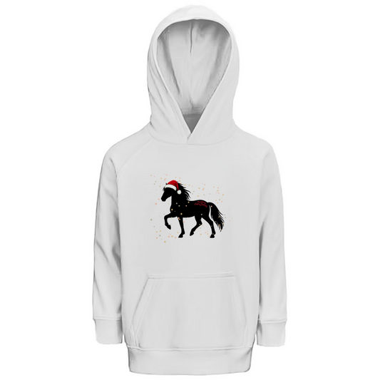 Kinder Bio Hoodie Islandpferde Weihnachten