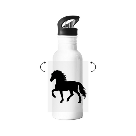 Edelstahl-Trinkflasche Islandpferde Tölt (personalisierbar)