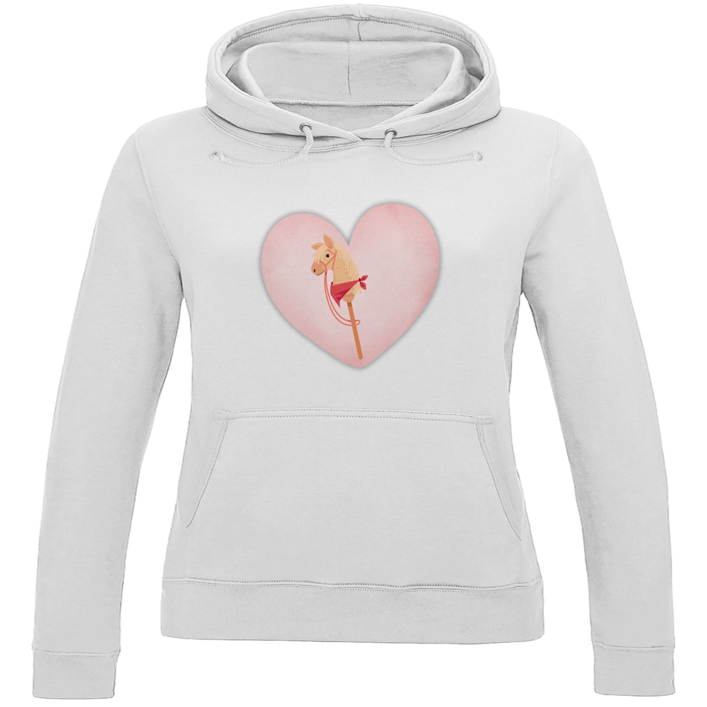 Damen Hoodie Hobby Horse HERZ